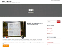 Tablet Screenshot of bedofmoney.com